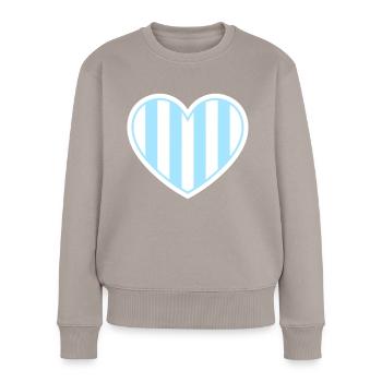 Malmö heart - Women's Premium Organic Jumper - taupe - Front - Julia (174cm)