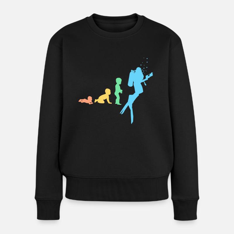 Evolution Diver - Women's Premium Organic Jumper - black