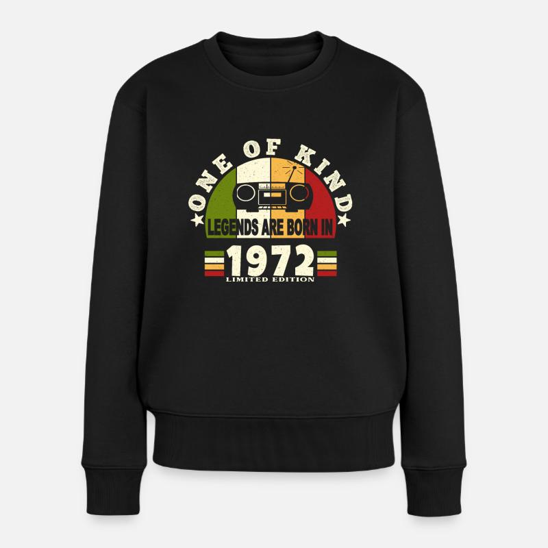 1972 Naissance de légende 1972 né en 1972 annivers - Pull Premium bio Femme - noir