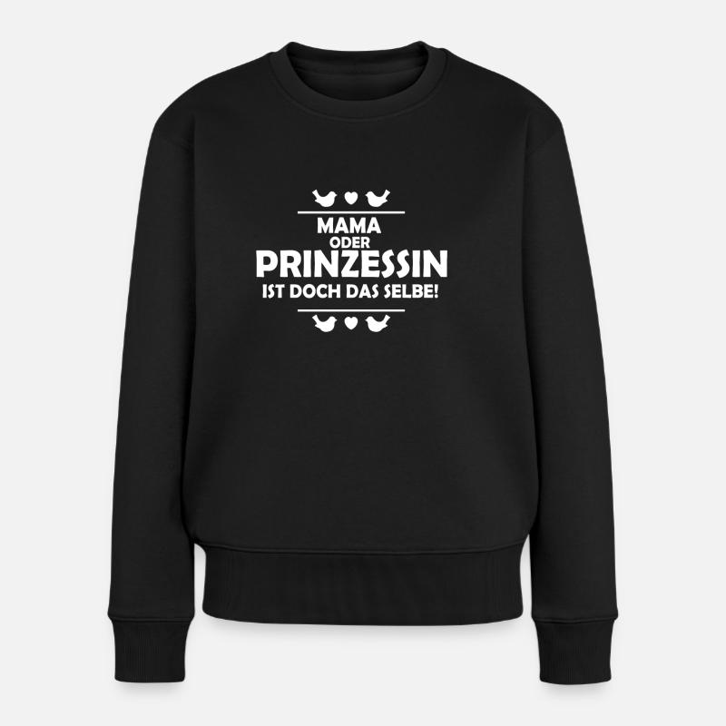 Mama - Frauen Premium Bio Pullover - Schwarz