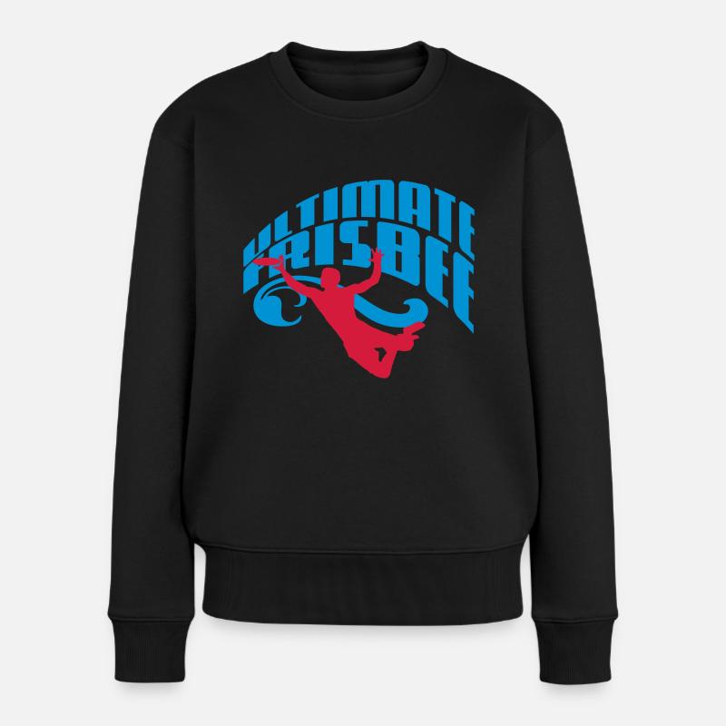 Ultimate Frisbee - Frauen Premium Bio Pullover - Schwarz