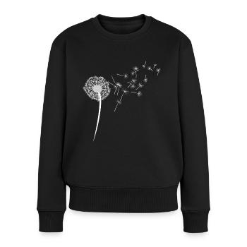 Pusteblume - Frauen Premium Bio Pullover - Schwarz - Vorne - Julia (174cm)