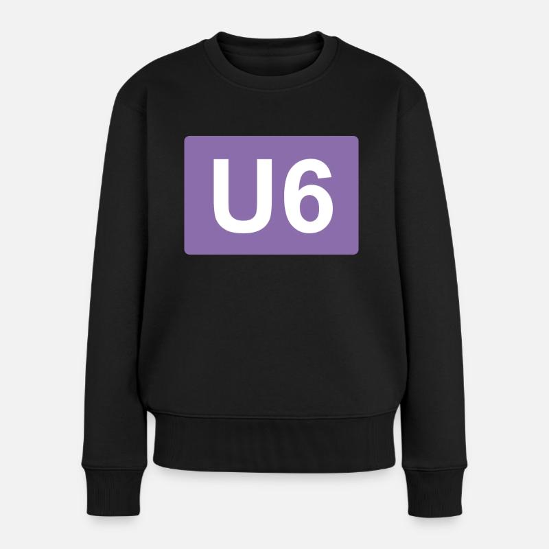 Berlin U-Bahn U6 - Frauen Premium Bio Pullover - Schwarz