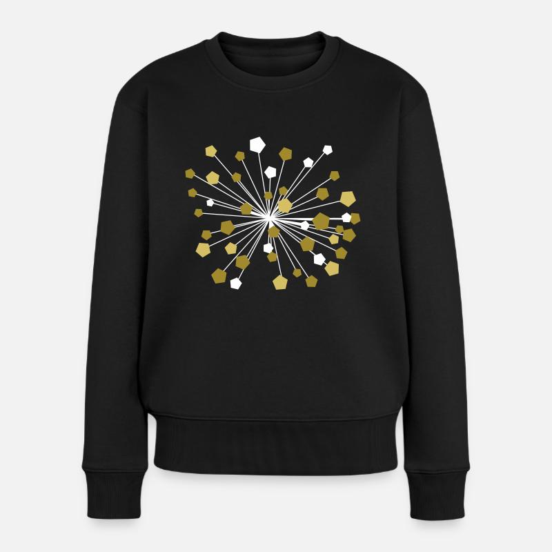 goldener Löwenzahn - Frauen Premium Bio Pullover - Schwarz