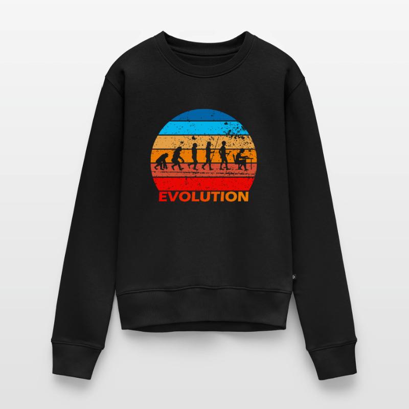Evolution von IT EDV Informatik Computer Nerds Frauen Premium Bio Pullover