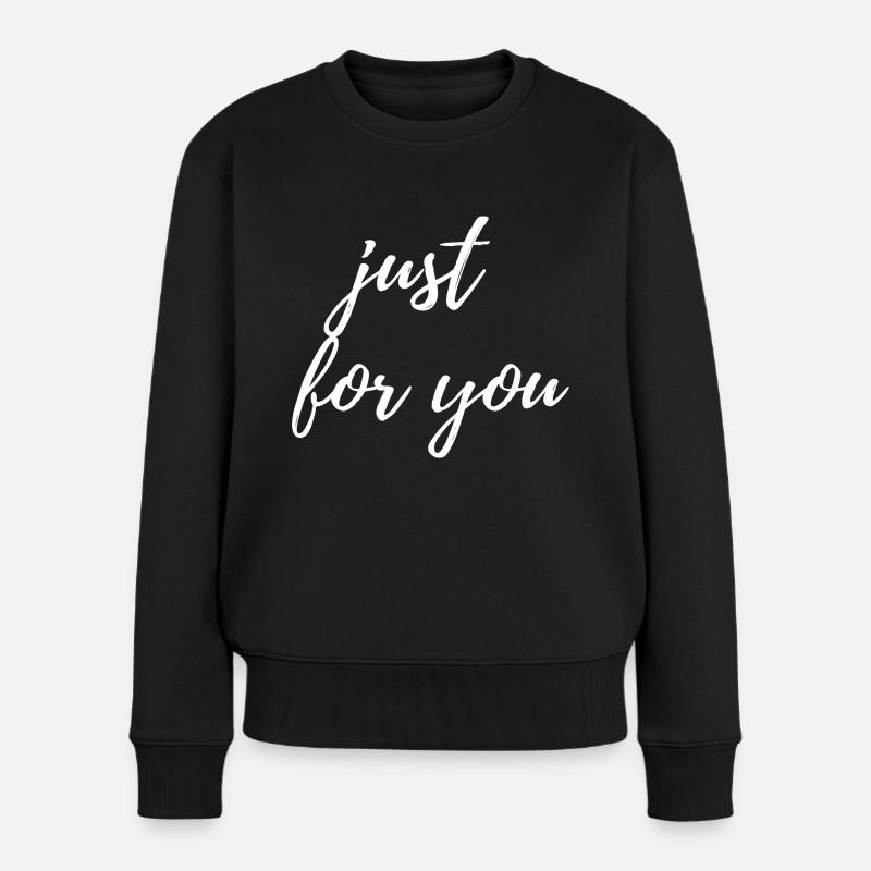 nur für Sie - Frauen Premium Bio Pullover - Schwarz