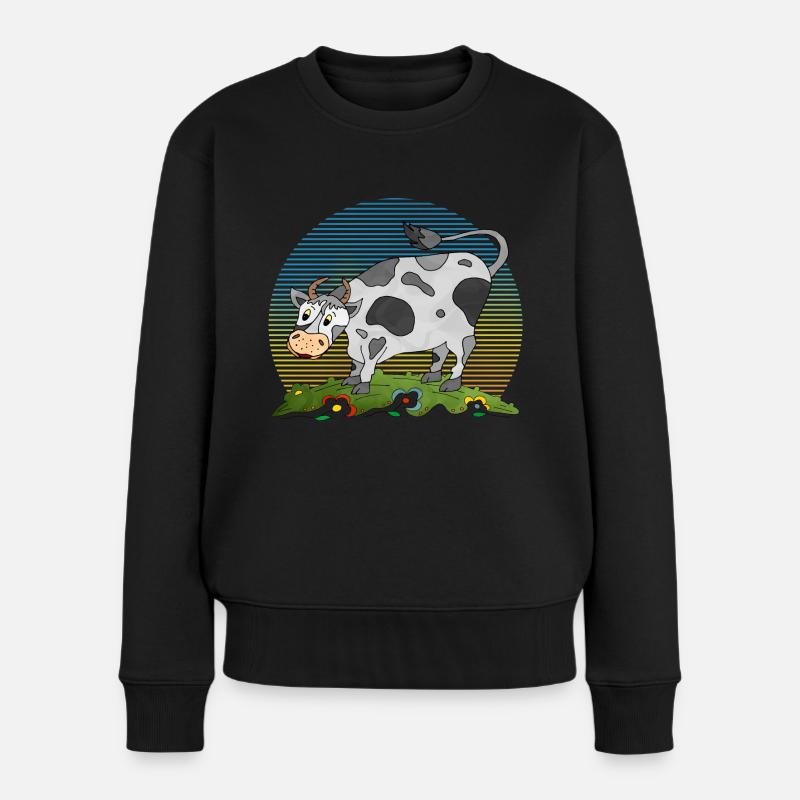 Stier - Frauen Premium Bio Pullover - Schwarz