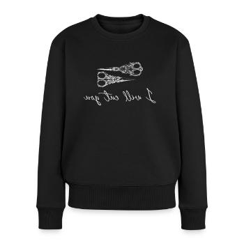 Coiffeur Police inversée miroir | Old School Look - Pull Premium bio Femme - noir - Devant - Julia (174cm)
