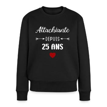 Attachiante depuis 125 ans - Pull Premium bio Femme - noir - Devant - Julia (174cm)