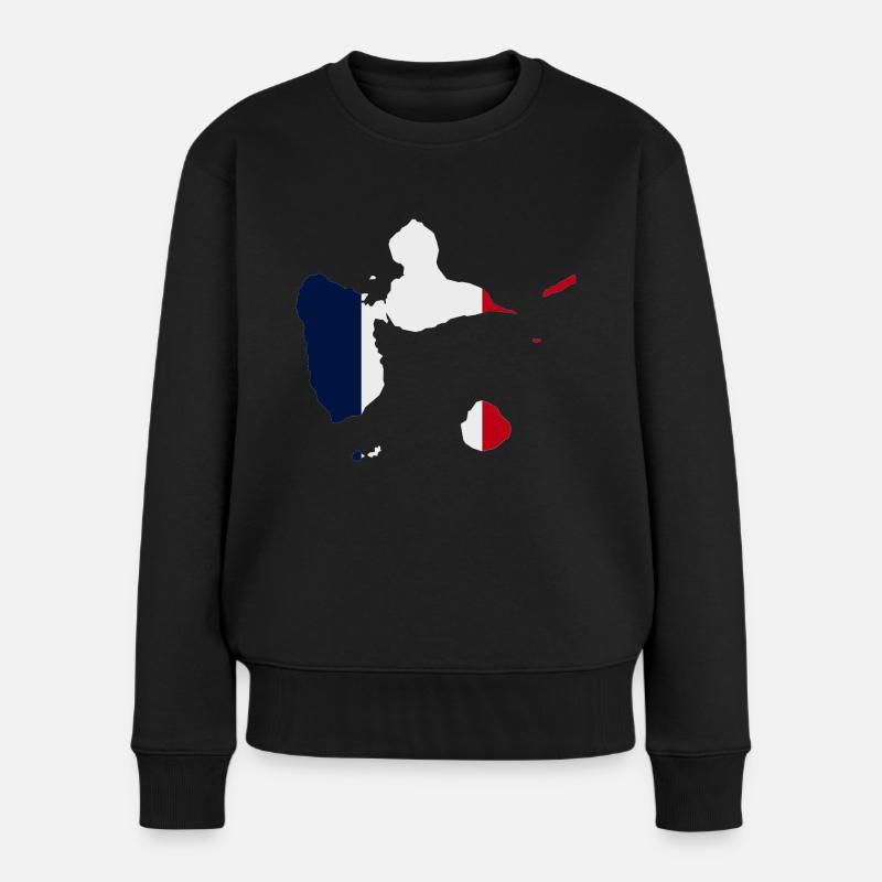 Stadtplan von Guadeloupe - Frauen Premium Bio Pullover - Schwarz