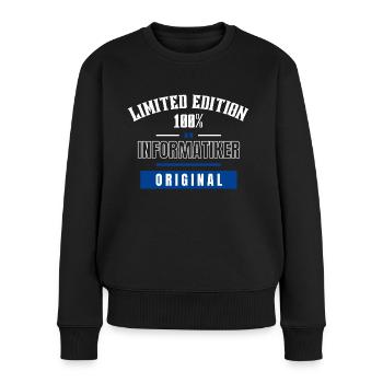 Limited Edition 100% - Informatiker - Original - Frauen Premium Bio Pullover - Schwarz - Vorne - Julia (174cm)
