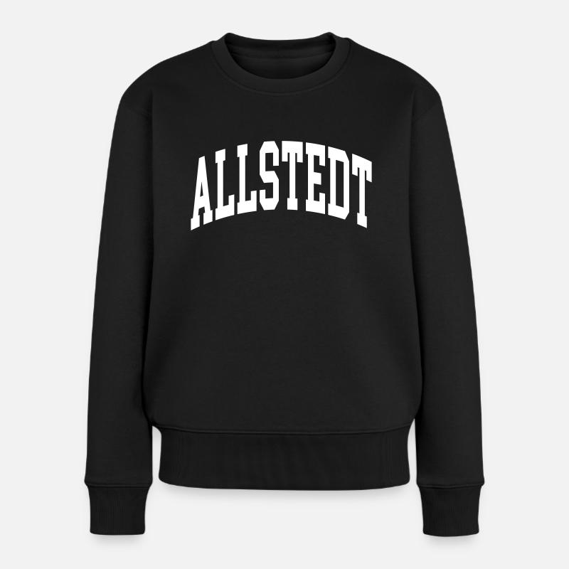 Allstedt - Frauen Premium Bio Pullover - Schwarz