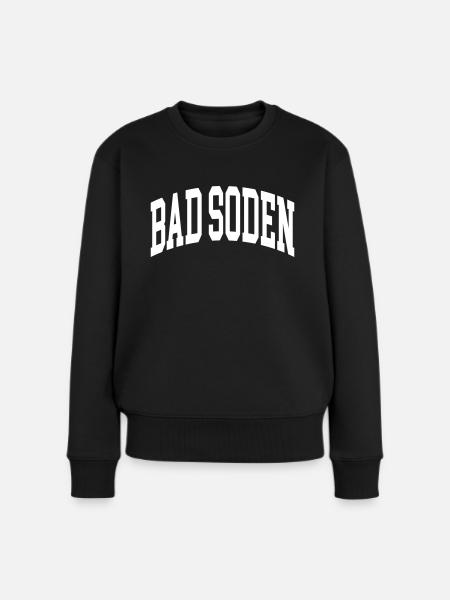 Bad Soden - Frauen Premium Bio Pullover - Schwarz