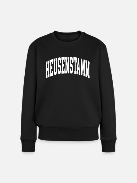 Heusenstamm - Frauen Premium Bio Pullover - Schwarz