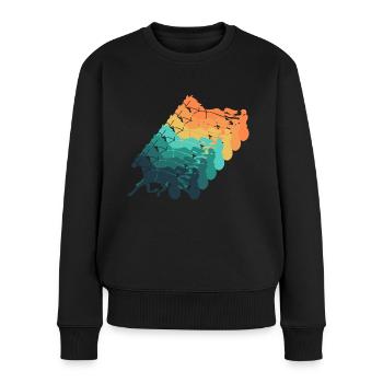 Traber Vintage Geschenk Rennen - Frauen Premium Bio Pullover - Schwarz - Vorne - Julia (174cm)