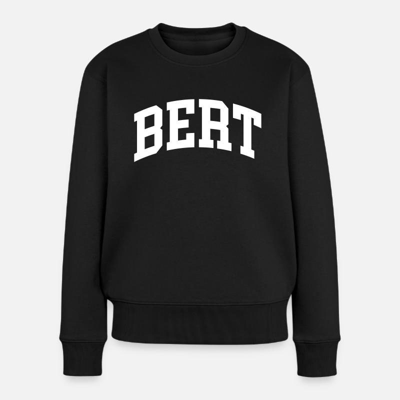 Bert - Frauen Premium Bio Pullover - Schwarz