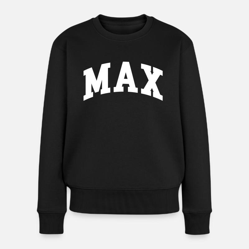 Max - Frauen Premium Bio Pullover - Schwarz