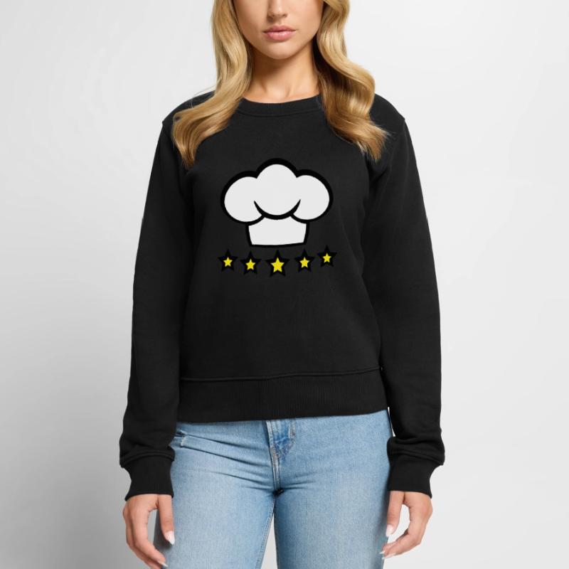 Chef Kitchen Chef's Hat 5 Star Master Cool Women's Premium Organic Jumper