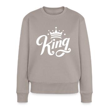 Roi - Pull Premium bio Femme - taupe - Devant - Julia (174cm)