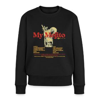 My Mojito Rezept. Das perfekte Sommergeschenk - Frauen Premium Bio Pullover - Schwarz - Vorne - Julia (174cm)