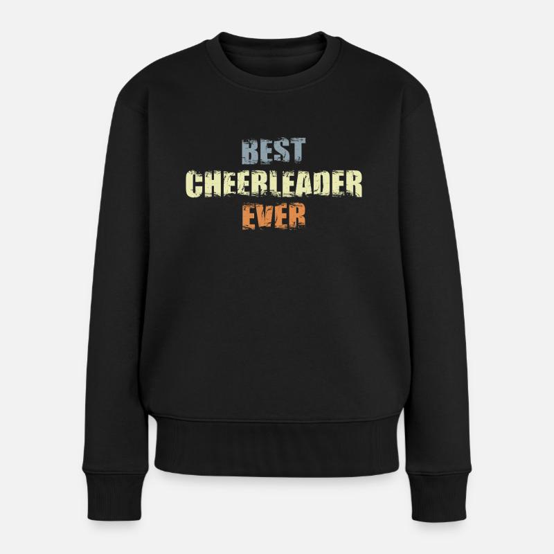 Cheerleaderin - Frauen Premium Bio Pullover - Schwarz
