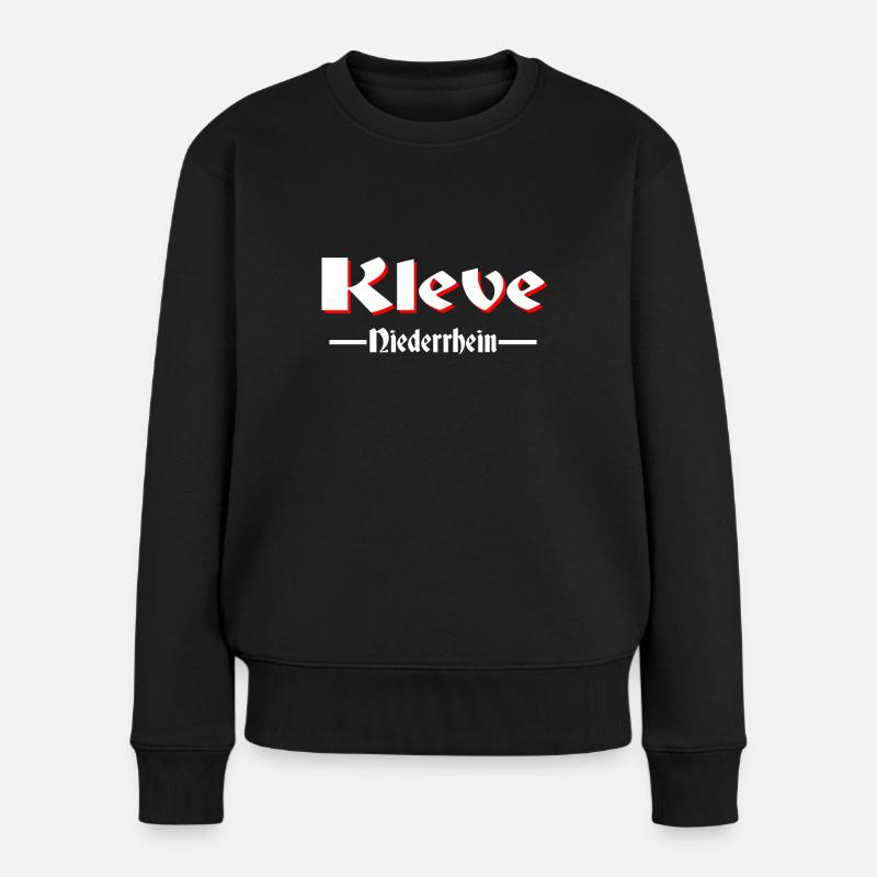 Kleve - Frauen Premium Bio Pullover - Schwarz