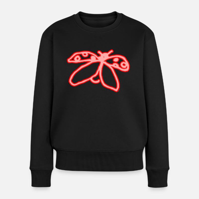 Coccinelle néon - Pull Premium bio Femme - noir