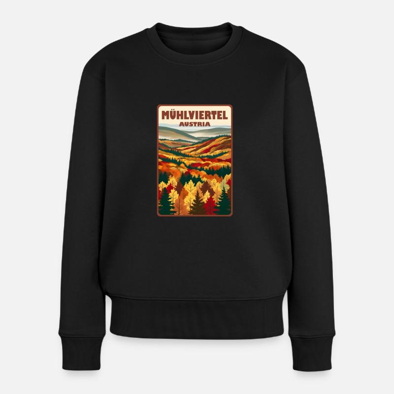 Mühlviertel - Frauen Premium Bio Pullover - Schwarz