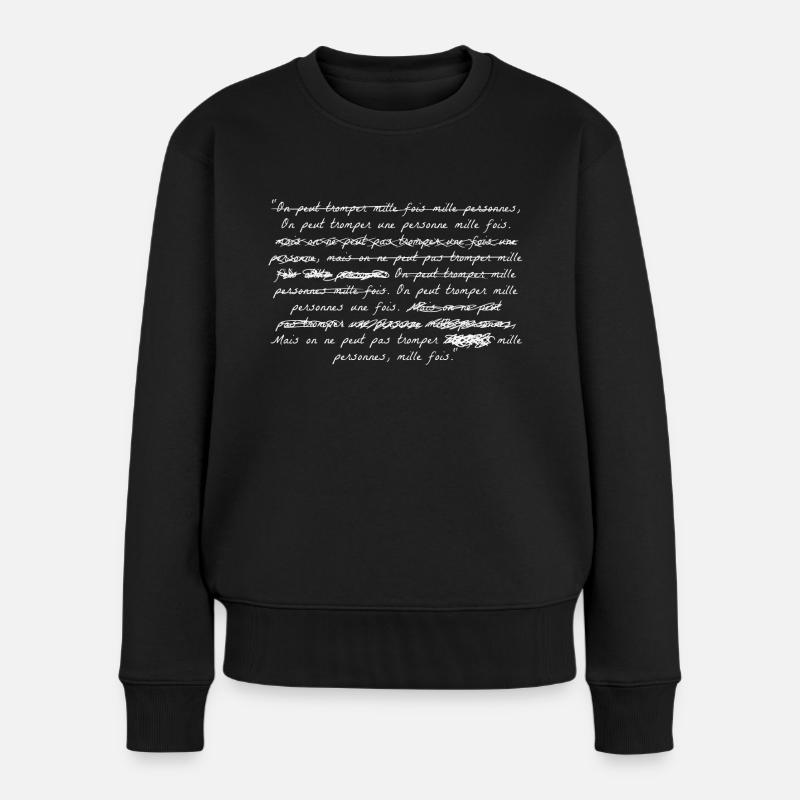 On peut tromper - Pull Premium bio Femme - noir
