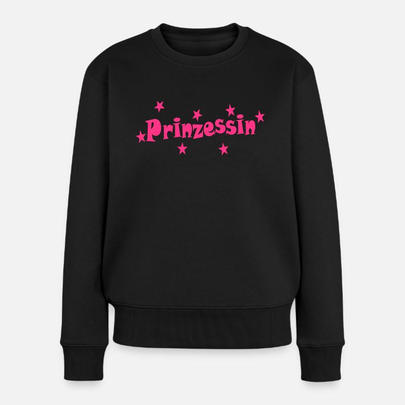 Prinzessin - Frauen Premium Bio Pullover - Schwarz