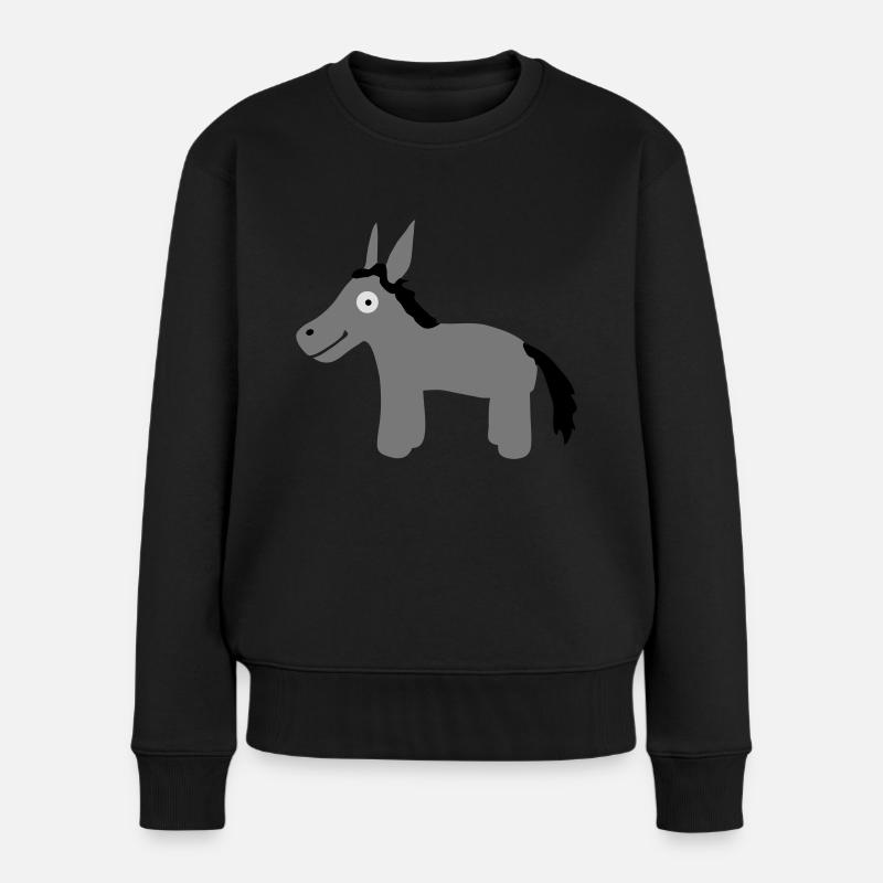Donkey - Frauen Premium Bio Pullover - Schwarz
