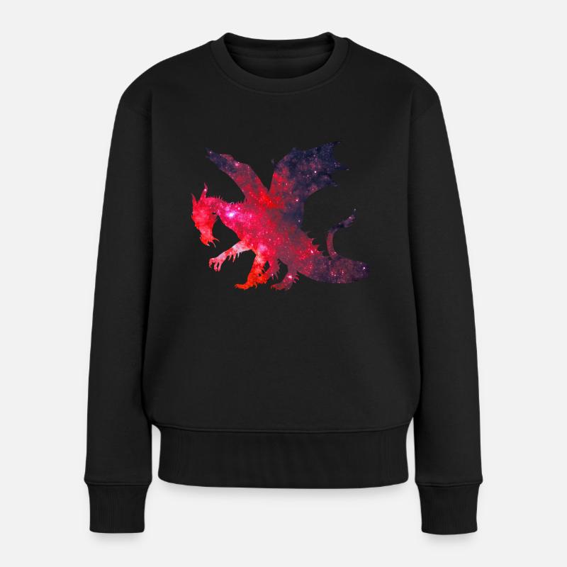 Dragons Fantasy Scolarisation - Pull Premium bio Femme - noir