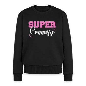 Cadeau humour femme, copine, connasse, provoque. - Pull Premium bio Femme - noir - Devant - Julia (174cm)