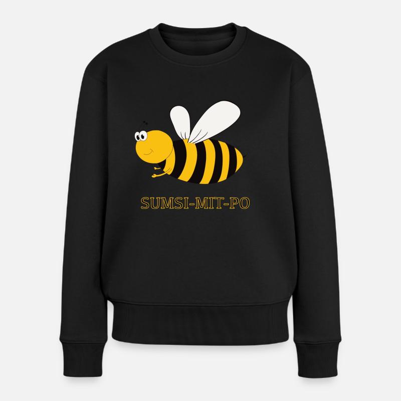 Optimismus Sumsi mit po - Frauen Premium Bio Pullover - Schwarz