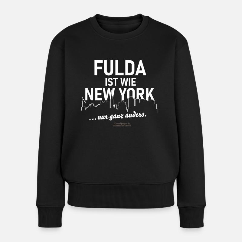 Fulda - Frauen Premium Bio Pullover - Schwarz