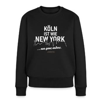 Köln - Frauen Premium Bio Pullover - Schwarz - Vorne - Julia (174cm)