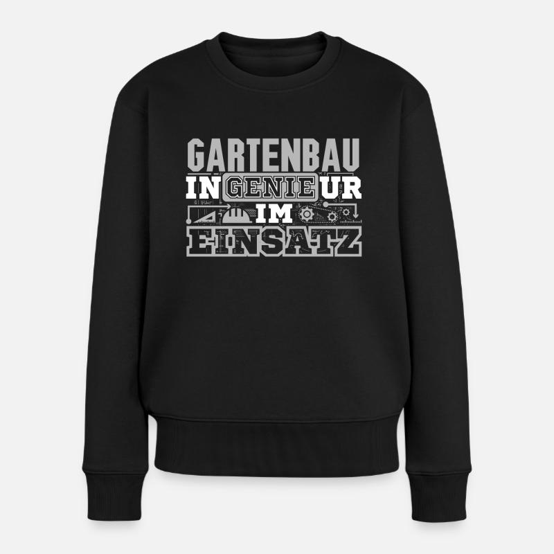 Gartenbau - Genie - Frauen Premium Bio Pullover - Schwarz