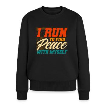 Motivation Streak Running Runner Marathon - Pull Premium bio Femme - noir - Devant - Julia (174cm)