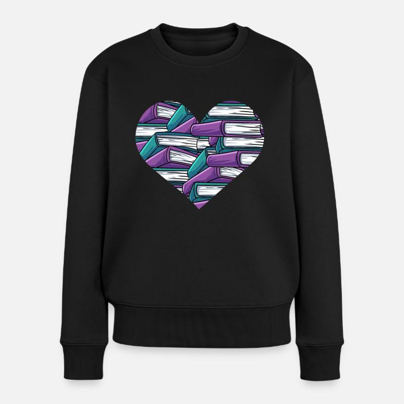 Lesen - Frauen Premium Bio Pullover - Schwarz