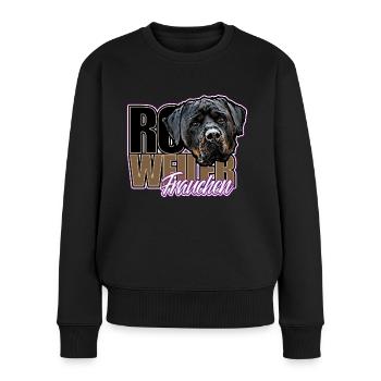 Rottweiler Frauchen - Frauen Premium Bio Pullover - Schwarz - Vorne - Julia (174cm)