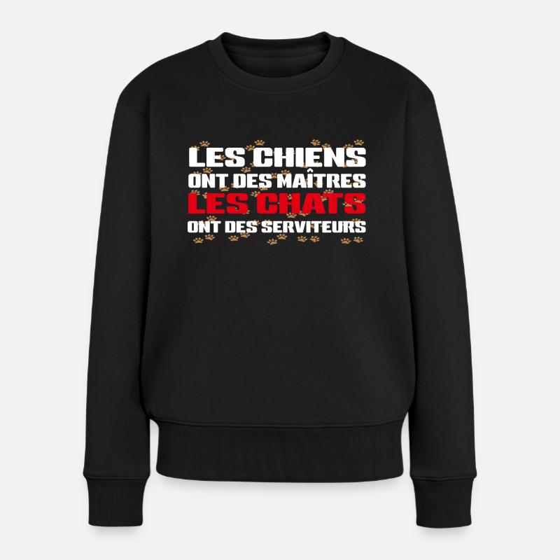 Humour de Chat - Pull Premium bio Femme - noir