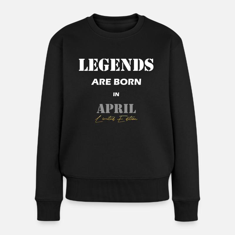 April Legends Gift blanc - Pull Premium bio Femme - noir