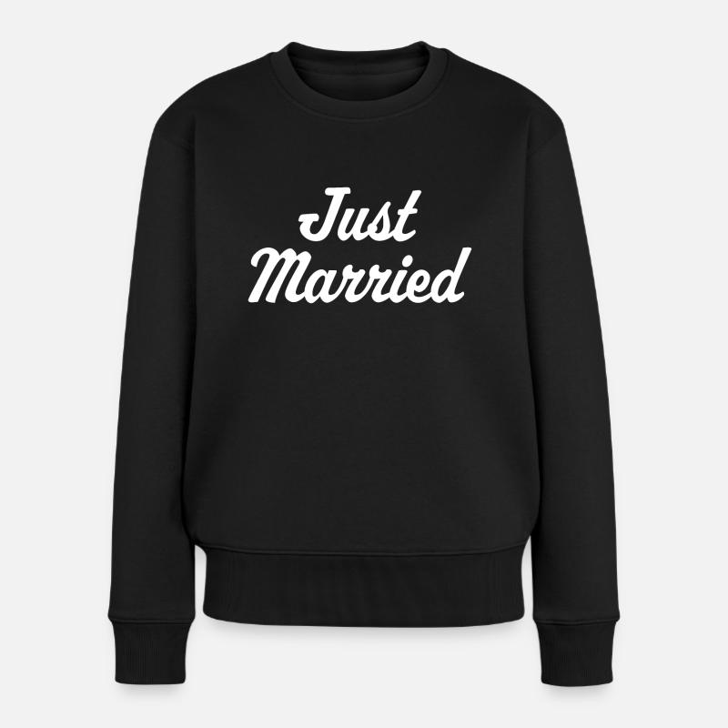 Just Married - Frauen Premium Bio Pullover - Schwarz