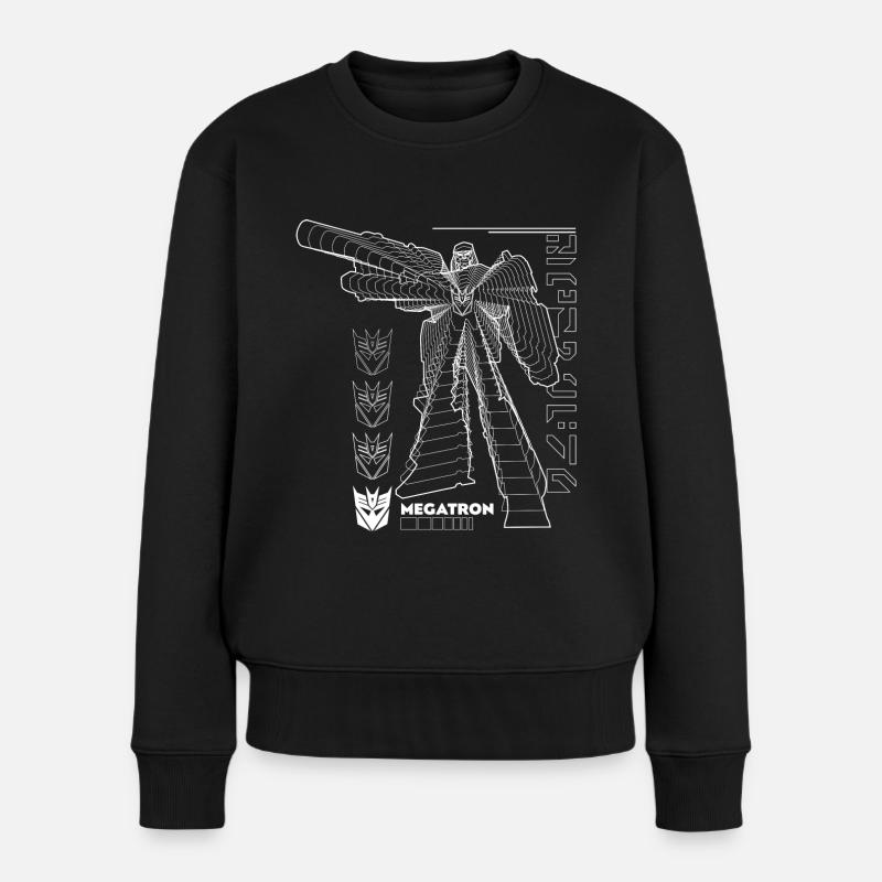 Transformers G1 Croquis De Megatron le Méchant - Pull Premium bio Femme - noir