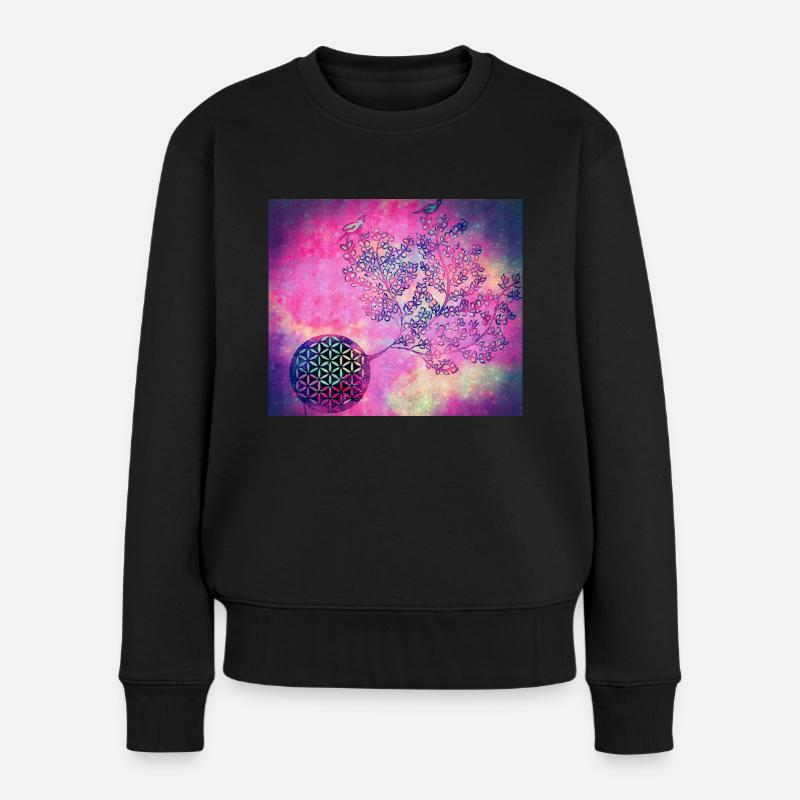 Arbre de vie persan n° 3 - Pull Premium bio Femme - noir