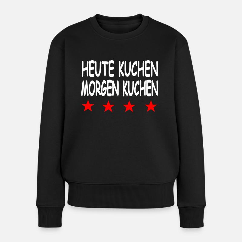 Kuchen - Frauen Premium Bio Pullover - Schwarz