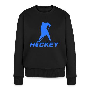 Joueurs de hockey sur glace - Pull Premium bio Femme - noir - Devant - Julia (174cm)