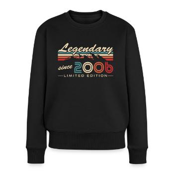 Retro 2006 Jahrgang Berge 18. Geburtstag Geschenk - Frauen Premium Bio Pullover - Schwarz - Vorne - Julia (174cm)