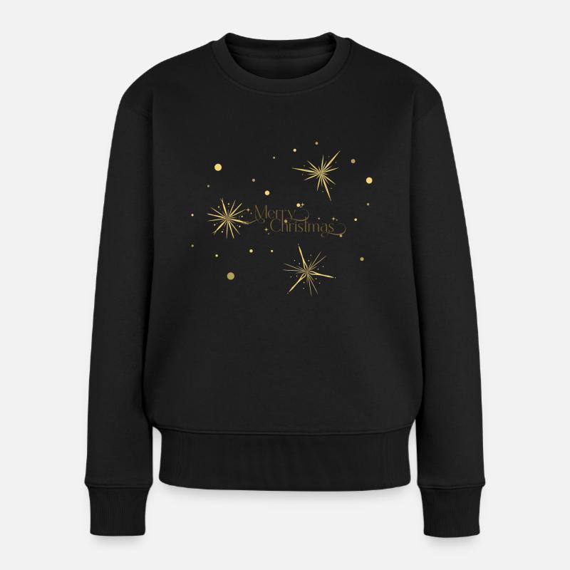 Frohe Weihnachten - Frauen Premium Bio Pullover - Schwarz
