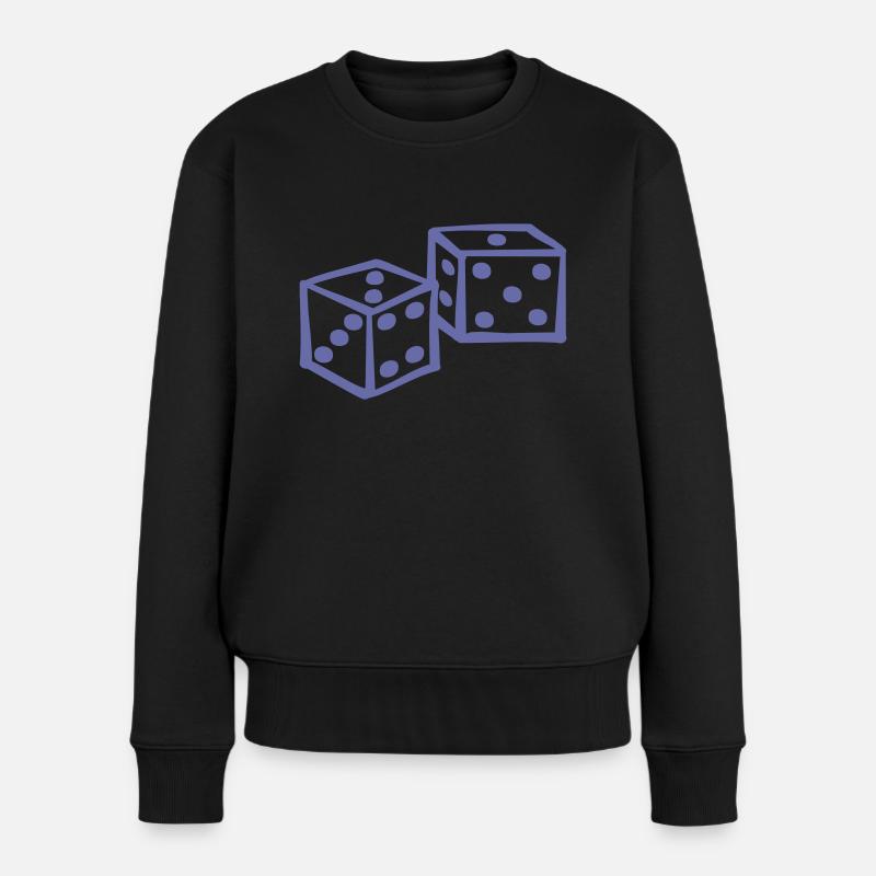 Wuerfel - Frauen Premium Bio Pullover - Schwarz
